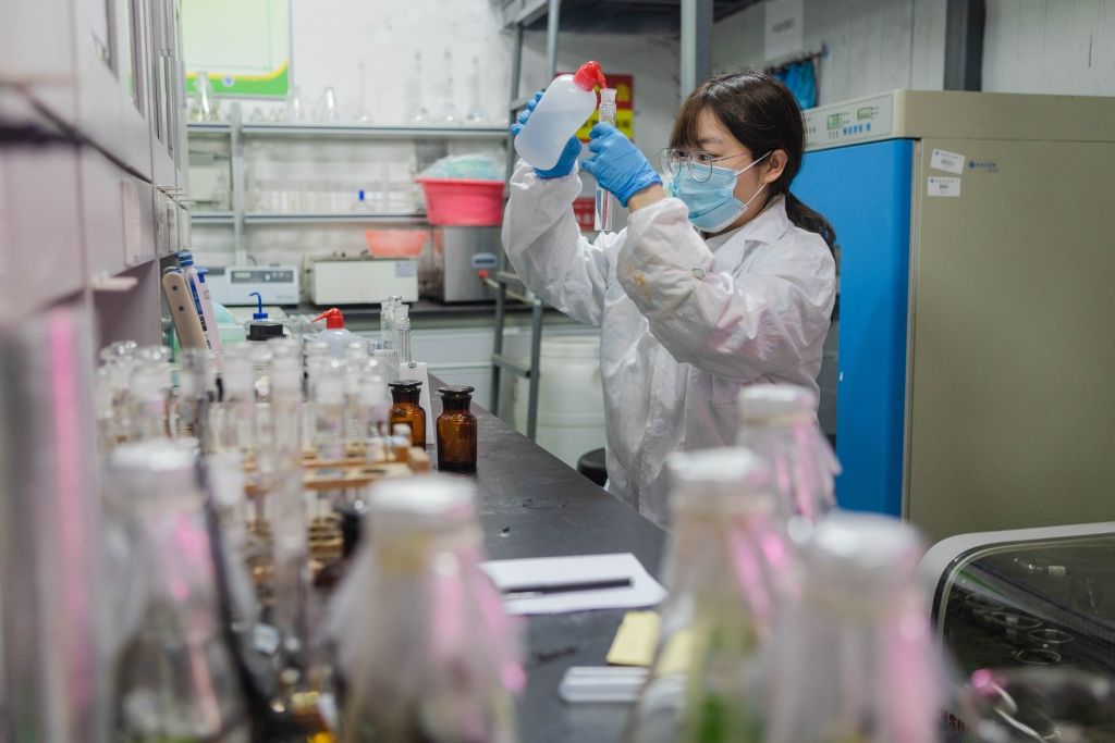 生物医药与大健康产业学院-学生在实验室操作中